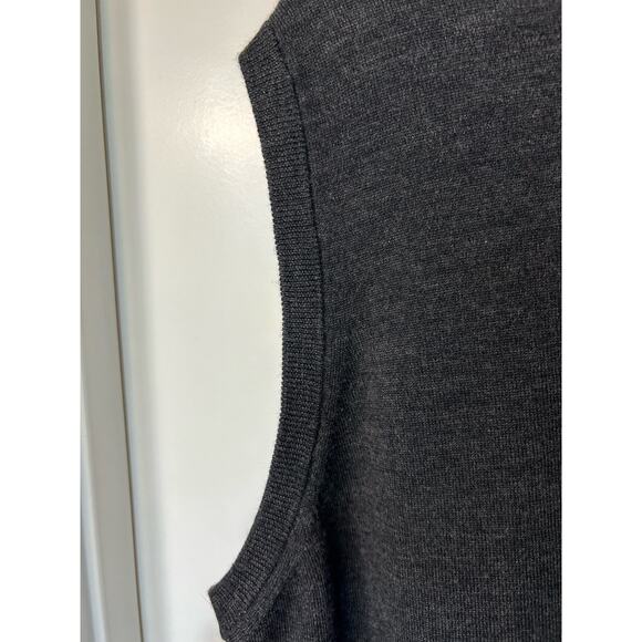 Valda by Toscano Men's Merino Wool V-Neck Knit Sweater Vest Pullover Gray SZ XL - Picture 6 of 8